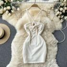 Cutout Lace-up Strap Open-back Spaghetti-strap Dress