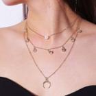 Rhinestone Beaded Layered Necklace
