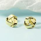 Twist Triangle Clip-on Earring 1 Pair - Gold - One Size