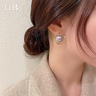 925 Sterling Silver Faux Pearl Ear Stud