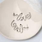 Metal Drop Earring 1 Pair - Silver - One Size