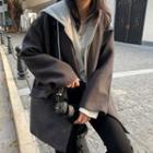 Mock Two-piece Blazer Gray & White - One Size