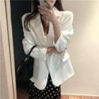 Single-buttoned Blazer / Padded Camisole Top