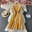 Round Neck Lace Short Sleeve Dress