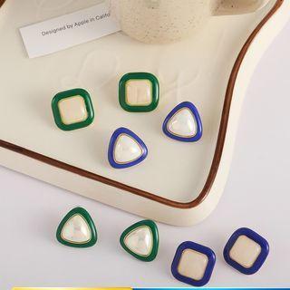 Sterling Silver Geometrical Stud Earring
