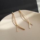 Geometric Drop Earring 1 Pair - S925 Silver - Gold - One Size