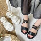 Chain Quilted Platform Sandals