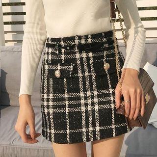 Plaid Tulip Skirt