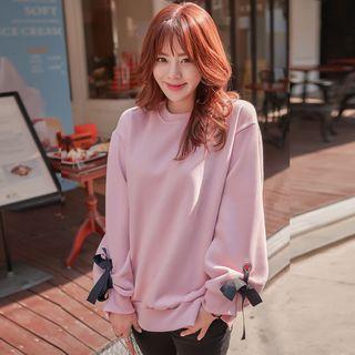 Ribbon Detail Pullover / Plain Hood
