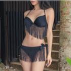 Plain Fringed Bikini