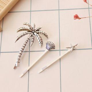 Set Of 3: Alloy Palm Tree / Shell / Starfish Hair Pin As Shown In Figure - One Size