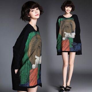 Oversized Print Dress