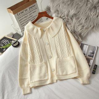 Linen Flower Buttoned Pocket Jacket