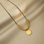 Chinese Characters Pendant Stainless Steel Necklace Gold - One Size