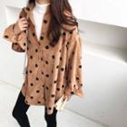Corduroy Dot Long-sleeve Loose-fit Shirt