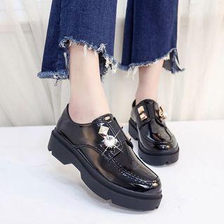 Rhinestone Patent Platform Shoes