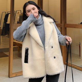Faux Shearling Paneled Coat