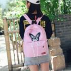 Butterfly Accent Oxford Backpack