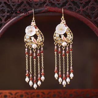 Retro Agate Pearl Fringed Earring