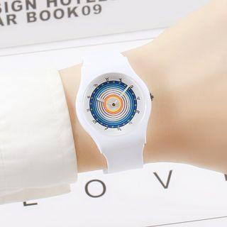 Zodiac Print Silicone Strap Watch