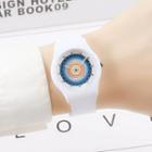 Zodiac Print Silicone Strap Watch