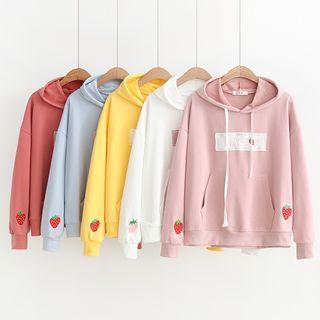 Strawberry Embroidery Hoodie