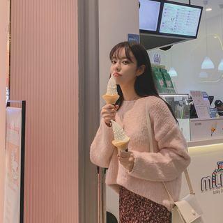 Boatneck Alpaca Blend Sweater Pink - One Size