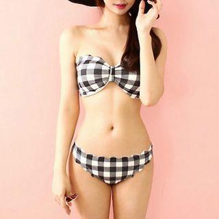 Plaid Bandeau Bikini