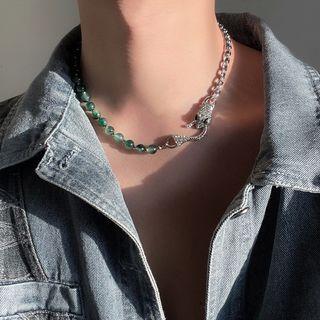 Snake Faux Gemstone Alloy Choker
