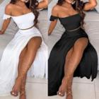 Set: Cap-sleeve Top + Skirt