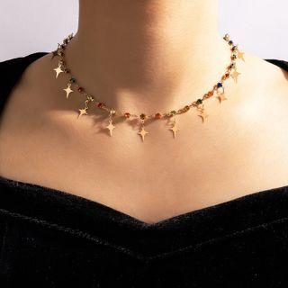 Gemstone Necklace 17675 - Gold - One Size