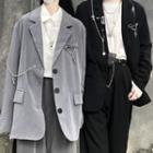 Safety Pin Chain / Blazer / Wide Leg Pants / Set