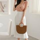 Set: V-neck Tank Top + Midi Sheath Skirt