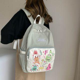 Zip Print Backpack