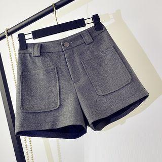 Dual Pocket Wide-leg Shorts