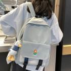 Embroidered Buckled Backpack