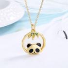 Panda Pendant Necklace 1 Pc - Gold - One Size