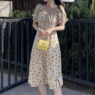 Plain Cardigan / Floral A-line Dress (various Designs)