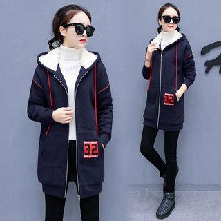 Applique Long Zip Hoodie