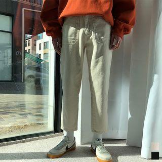 Patch Pocket Cotton Baggy Pants