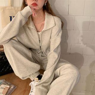 Long-sleeve Plain Zip Jacket / Jogger Pants (various Designs)
