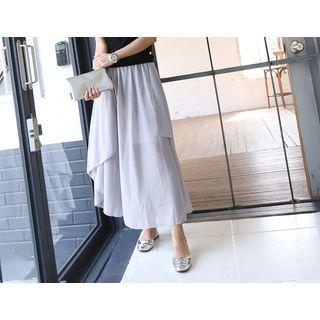 Asymmetric-hem Chiffon Skirt