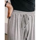 Drawstring Silky Wide-leg Pants