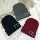 Hoop-accent Beanie