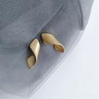 Alloy Curve Dangle Earring 1 Pair - S925 Silver Stud Earring - Gold - One Size