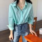 Plain Shirt Mint Green - One Size