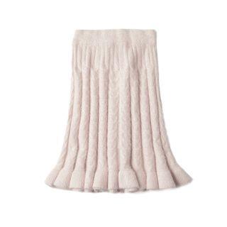 A-line Cable Knit Skirt