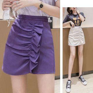 Frill Trim Fitted Mini Skirt