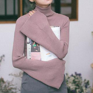 Bell Sleeve High Neck Sweater