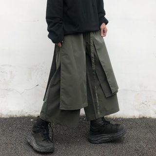 Irregular Paneled Wide Leg Pants